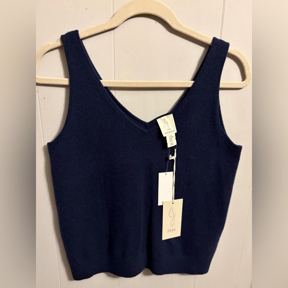 Joie Deep Blue Cashmere Top